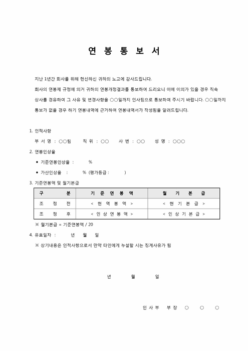 연봉 통보서(1)