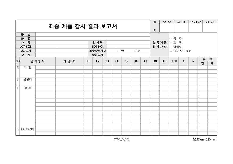 최종 제품 가사 결과 보고서