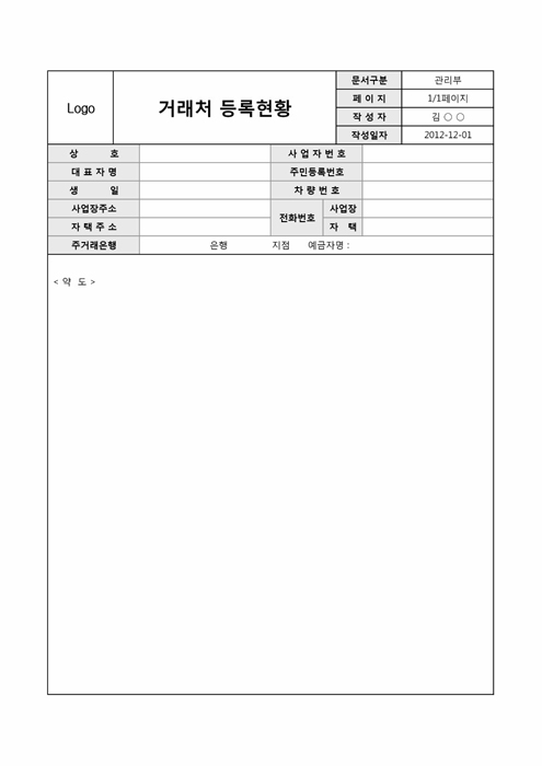 거래처 등록현황