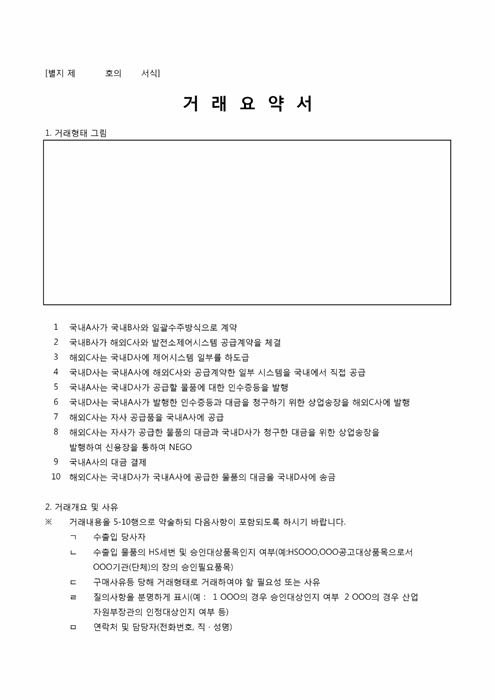 거래요약서 거래요약서