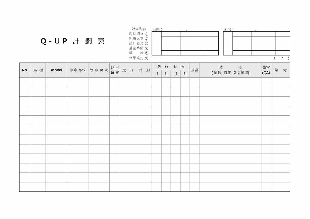 Q-UP 계획표(한문) Q-UP 계획표(한문)