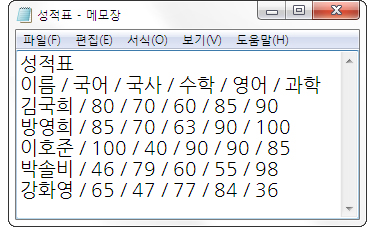 텍스트 문서를 엑셀로 가져오기