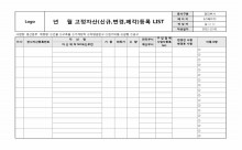 고정자산(신규, 변경, 폐각)등록 LIST