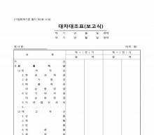 대차대조표(보고식)