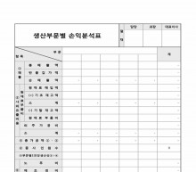 생산부문별 손익분석표 썸네일 이미지