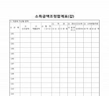 소득금액조정합계표(갑)