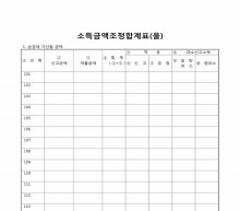 소득금액조정합계표(을)