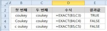 EXACT 함수로 두 문자열 비교하기