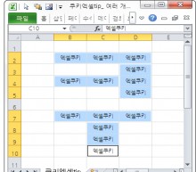 여러 개의 셀에 동일한 값 한 번에 입력하기