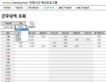 잔업시간 계산프로그램(월별/연별근무현황표, 조기출근/연장근무 계산) 썸네일 이미지