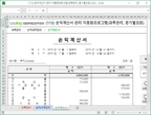 손익계산서 관리 자동화프로그램(과목관리, 분기별조회) 썸네일 이미지
