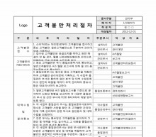 고객불만처리절차