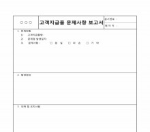고객지급품 문제사항 보고서(처리절차) 썸네일 이미지 고객지급품 문제사항 보고서(처리절차) 썸네일 이미지