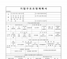 기업구조조정 계획서(별지 제35호 서식)(2000.3.30 개정)