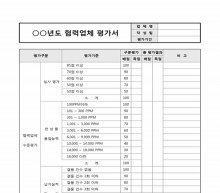 년도협력업체납기평가서 썸네일 이미지 년도협력업체납기평가서 썸네일 이미지