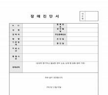 장애진단서(병원발급용)