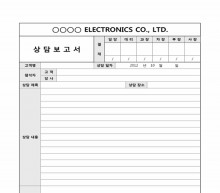 상담 보고서(전자주식회사)