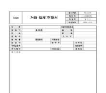 거래업체현황서