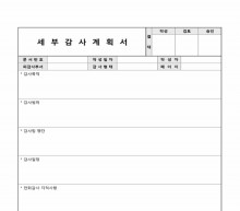 세부감사 계획서 썸네일 이미지