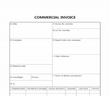 COMMERCIAL INVOICE 썸네일 이미지