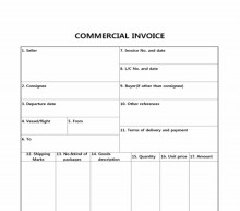 영문 상업송장(Commercial Invoice)