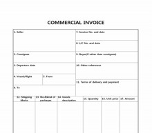 영문 상업송장(Commercial Invoice)