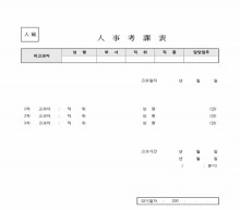 개인업적고과표모음(인사고과) 썸네일 이미지