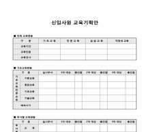 교육기획안(신입사원) 썸네일 이미지