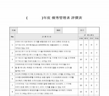 년도 우수관리자평가표(한문)