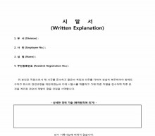 시말서(Written Explanation)