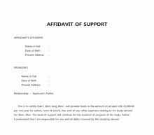 영문 재정보증서2(AFFIDAVIT OF SUPPORT) 썸네일 이미지