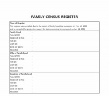 영문호적등본(FAMILY CENSUS REGISTER) 썸네일 이미지