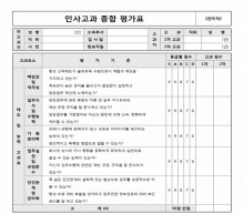 인사고과 종합 평가표(관리직)