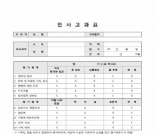 인사고과표(임원)