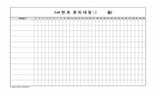 lot번화관리대장
