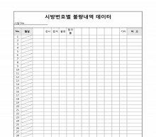 시방번호별 불량내역 데이터 썸네일 이미지