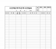 시간제 근무자 근무시간 일보