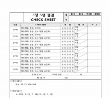 3정 5행 점검 체크시트