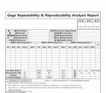 Gage Repeatability & Reproducibility Analysis Report(게이지 측정)