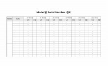 MODEL별 SERIAL NUMBER관리(상반기)