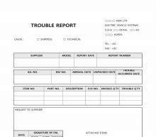 TROUBLE REPORT