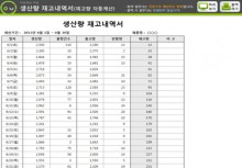 생산량 재고내역서 자동계산 프로그램(재고량계산) 썸네일 이미지