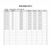 매입(매출)내역서