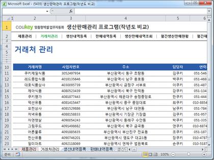 생산판매 물류 관리 프로그램 (작년도 비교) 썸네일 이미지 2 생산판매 물류 관리 프로그램 (작년도 비교) 썸네일 이미지 2