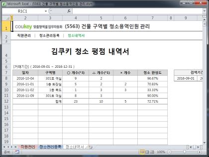 건물 구역별 청소용역인원 관리 썸네일 이미지 3