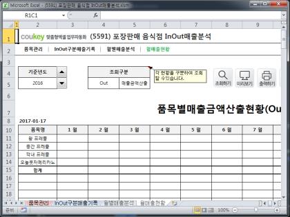 포장판매 음식점 InOut매출분석 썸네일 이미지 4